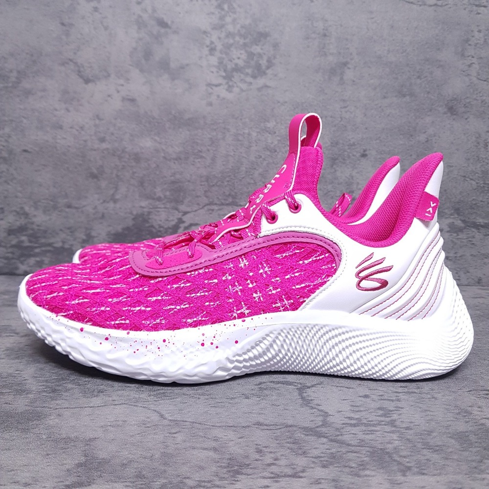 UNDER ARMOUR Curry Flow 9 Team Basketball Shoes Mens 9 Womens 10.5 Pink